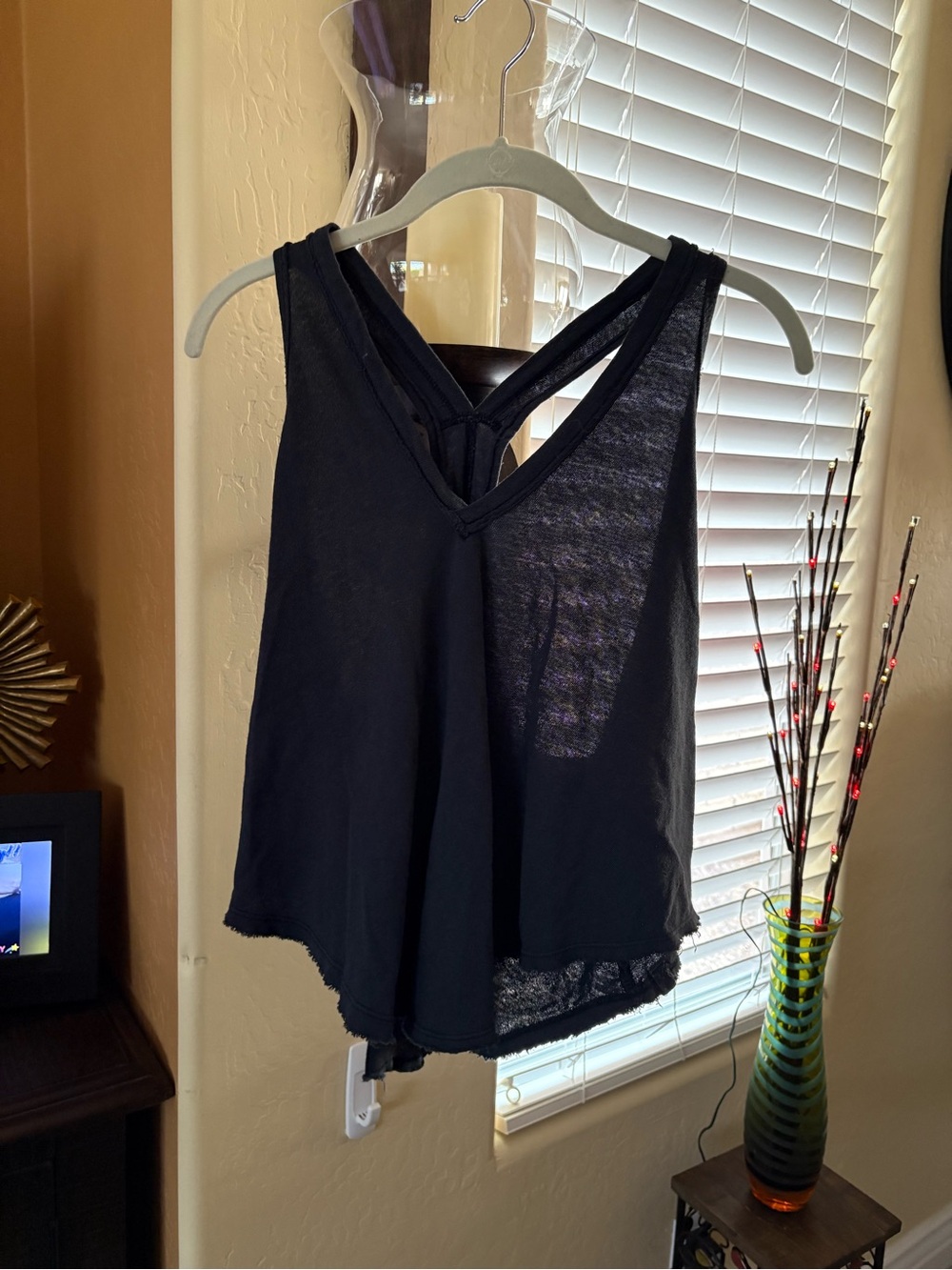 We the Free Black V-Neck Tank Top